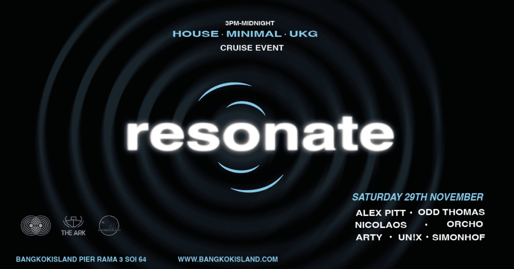 Bangkok Island: Resonate returns 29 November 2025 | Bangkok boat party 4 BANNER 1